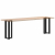 Nogi do stołu konsolowego, 2 pcs., czarne, 20x28x(72-73) cm