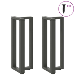 Nogi do stołu konsolowego, 2 pcs., antracyt, 20x28x(72-73) cm