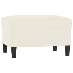 Sofa 3-osobowa, kremowa, 180 cm, tapicerowana aksamit