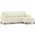 Sofa 3-osobowa, kremowa, 180 cm, tapicerowana aksamit