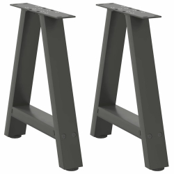 Nogi do stolika kawowego, 2 szt., antracyt, 50x(42-43) cm, stal
