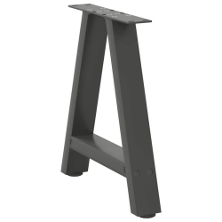 Nogi do stolika kawowego, 2 szt., antracyt, 50x(42-43) cm, stal