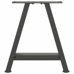 Nogi do stolika kawowego, 2 szt., antracyt, 50x(42-43) cm, stal