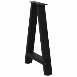 Nogi do stolika kawowego, 2 szt., czarne, 60x(72-73) cm, stal
