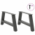 Nogi do stolika kawowego, 2 szt., antracyt, 60x(30-31) cm, stal