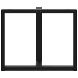 Nogi do stołu jadalnego, 2 pcs., czarne, 90x35x(72-73) cm, stal