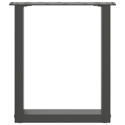Nogi do stolika kawowego, 2 szt., antracyt, 38x(42-43) cm, stal