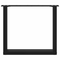Nogi do stolika kawowego, 2 szt., czarne, 50x(42-43) cm, stal