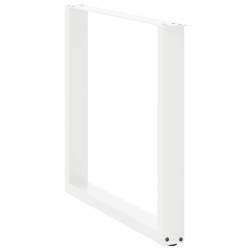 Nogi do stolika kawowego, 2 szt., białe, 80x(72-73) cm, stal