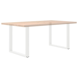 Nogi do stolika kawowego, 2 szt., białe, 80x(72-73) cm, stal