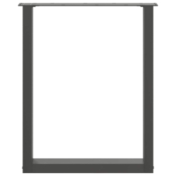 Nogi do stolika kawowego, 2 szt., antracyt, 60x(72-73) cm, stal