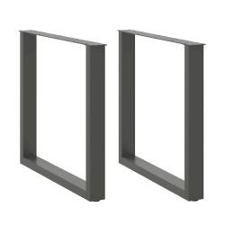 Nogi do stolika kawowego, 2 szt., antracyt, 90x(72-73) cm, stal