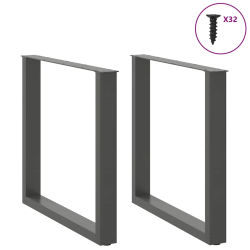 Nogi do stolika kawowego, 2 szt., antracyt, 90x(72-73) cm, stal