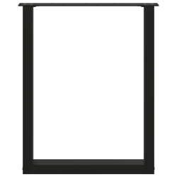 Nogi do stolika kawowego, 2 szt., czarne, 60x(72-73) cm, stal