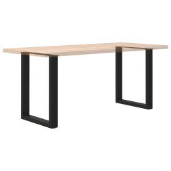 Nogi do stolika kawowego, 2 szt., czarne, 60x(72-73) cm, stal