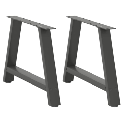 Nogi do stolika kawowego, 2 szt., antracyt, 70x(42-43) cm, stal