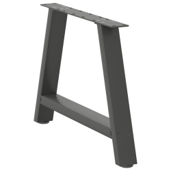 Nogi do stolika kawowego, 2 szt., antracyt, 70x(42-43) cm, stal