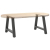 Nogi do stolika kawowego, 2 szt., antracyt, 70x(42-43) cm, stal