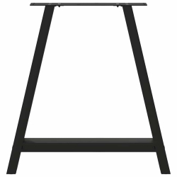 Nogi do stolika kawowego, 2 szt., czarne, 80x(72-73) cm, stal