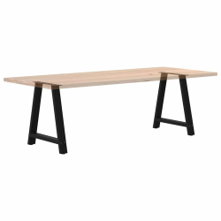 Nogi do stolika kawowego, 2 szt., czarne, 80x(72-73) cm, stal