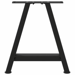 Nogi do stolika kawowego, 2 szt., czarne, 38x(42-43) cm, stal