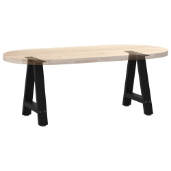 Nogi do stolika kawowego, 2 szt., czarne, 38x(42-43) cm, stal