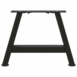 Nogi do stolika kawowego, 2 szt., czarne, 50x(30-31) cm, stal