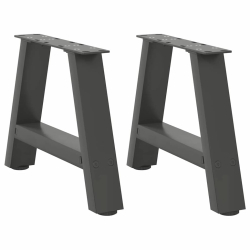 Nogi do stolika kawowego, 2 szt., antracyt, 40x(30-31) cm, stal
