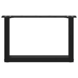 Nogi do stolika kawowego, 2 szt., czarne, 50x(30-31) cm, stal