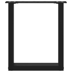 Nogi do stolika kawowego, 2 szt., czarne, 28x(42-43) cm, stal