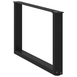 Nogi do stolika kawowego, 2 szt., czarne, 60x(42-43) cm, stal
