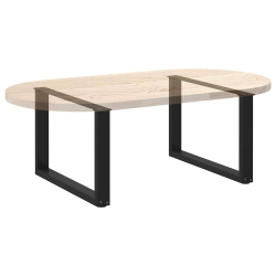 Nogi do stolika kawowego, 2 szt., czarne, 60x(42-43) cm, stal