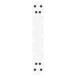 Nogi do stolika kawowego, 2 szt., białe, 28x(72-73) cm, stal