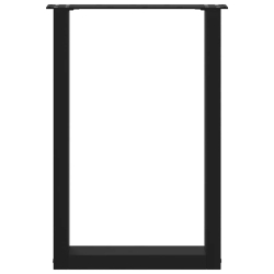 Nogi do stolika kawowego, 2 szt., czarne, 50x(72-73) cm, stal