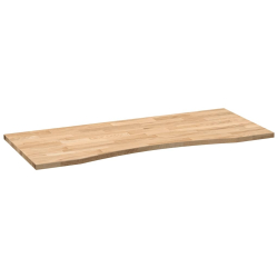 Blat biurka, surowe, 120x50x2,5 cm, lite drewno dębowe