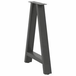 Nogi do stolika kawowego, 2 szt., antracyt, 60x(72-73) cm, stal