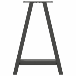 Nogi do stolika kawowego, 2 szt., antracyt, 60x(72-73) cm, stal
