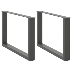 Nogi do stolika kawowego, 2 szt., antracyt, 70x(42-43) cm, stal