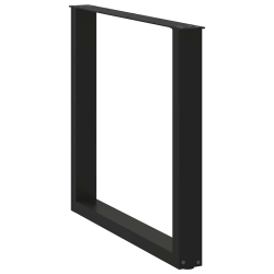 Nogi do stolika kawowego, 3 szt., czarne, 90x(72-73) cm, stal