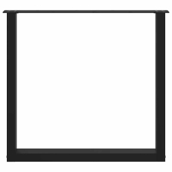 Nogi do stolika kawowego, 3 szt., czarne, 90x(72-73) cm, stal