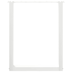 Nogi do stolika kawowego, 3 szt., białe, 70x(72-73) cm, stal