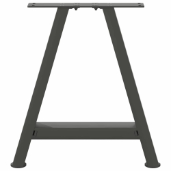 Nogi do stolika kawowego, 2 szt., antracyt, 38x(42-43) cm, stal
