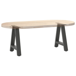 Nogi do stolika kawowego, 2 szt., antracyt, 38x(42-43) cm, stal