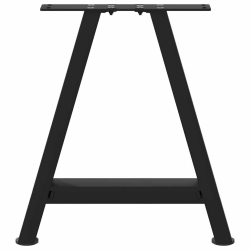 Nogi do stolika kawowego, 2 szt., czarne, 50x(42-43) cm, stal