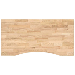 Blat biurka, surowe, 100x50x2,5 cm, lite drewno dębowe