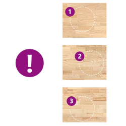 Blat kuchenny, 80x63,5x4 cm, prostokątny, lite drewno dębowe