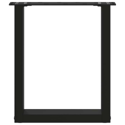 Nogi do stolika kawowego, 2 szt., czarne, 38x(42-43) cm, stal
