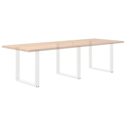 Nogi do stolika kawowego, 3 szt., białe, 90x(72-73) cm, stal