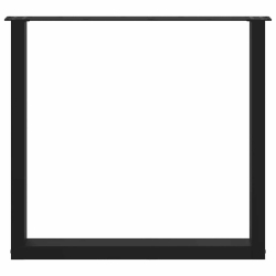 Nogi do stolika kawowego, 2 szt., czarne, 90x(72-73) cm, stal