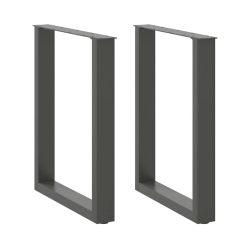 Nogi do stolika kawowego, 2 szt., antracyt, 70x(72-73) cm, stal